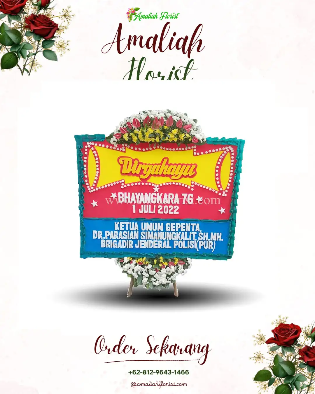 Papan Bunga HUT Ulang Tahun Asahan